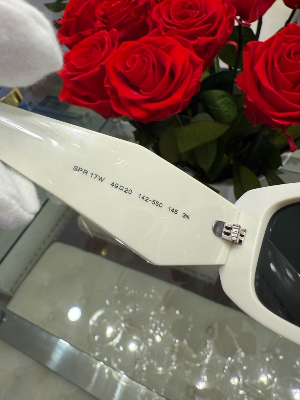 Prada acetate Symbole sunglasses SPR17W white - Picture 10 of 16